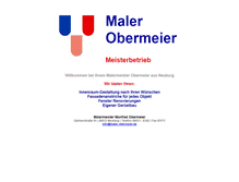 Tablet Screenshot of maler-obermeier.de